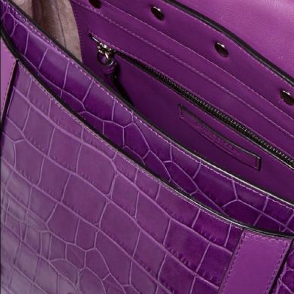 J.W. ANDERSON PURPLE LARGE DISC SATCHEL - Croc - Picture 7 of 16